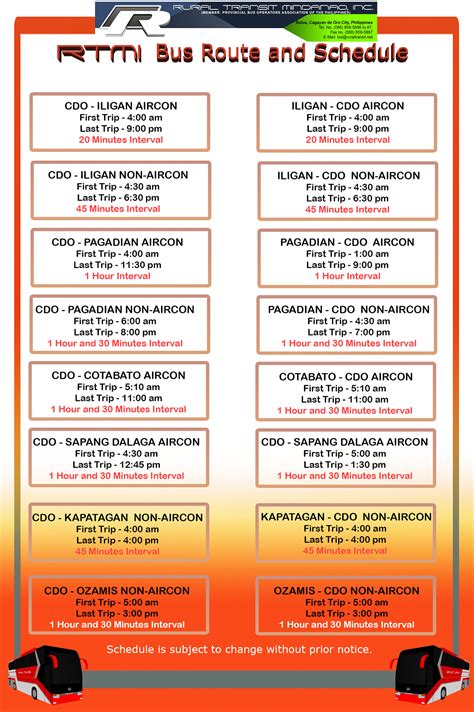 rural transit mindanao inc|Updated Daily Trip Schedule .
